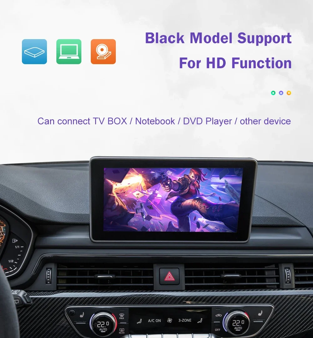 Kabelloses CarPlay für Audi A4 B9 A5 2016-2018 Android Auto Mirror Link AirPlay Rückfahrkamera Multimedia-Zubehör – Detail 8
