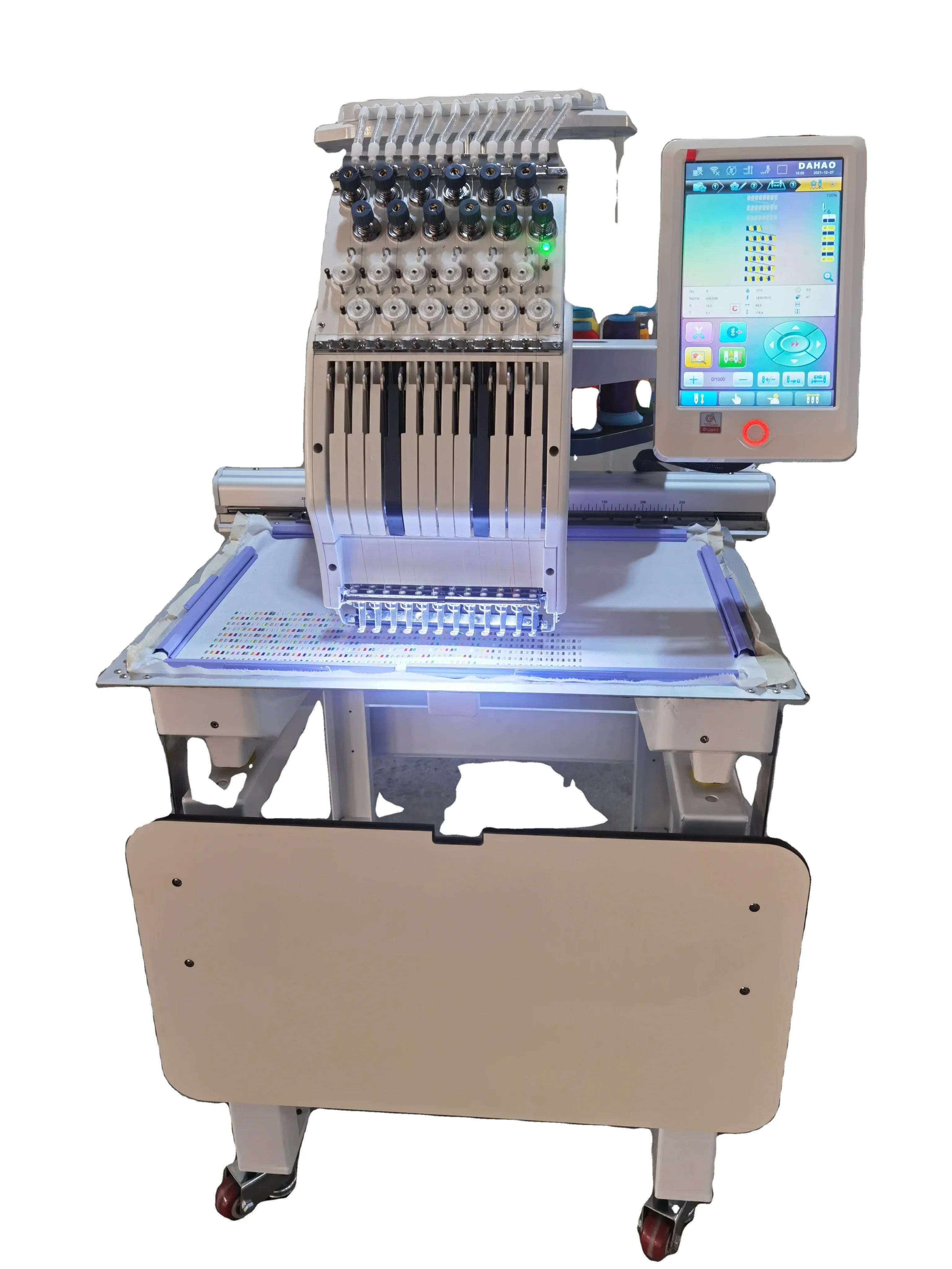 2022-1201 Computerized Single Head Computer Embroidery Machine High Speed Multi Function hat Embroidery Ma