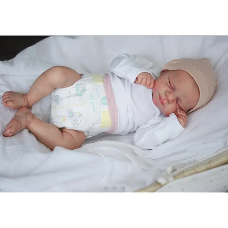 18-calowa lalka Reborn Baby Doll Pascale Newborn Sleeping Baby Lifelike Soft Touch Hand Painting 3D Skin with Visible Veins Muñeca Reborn