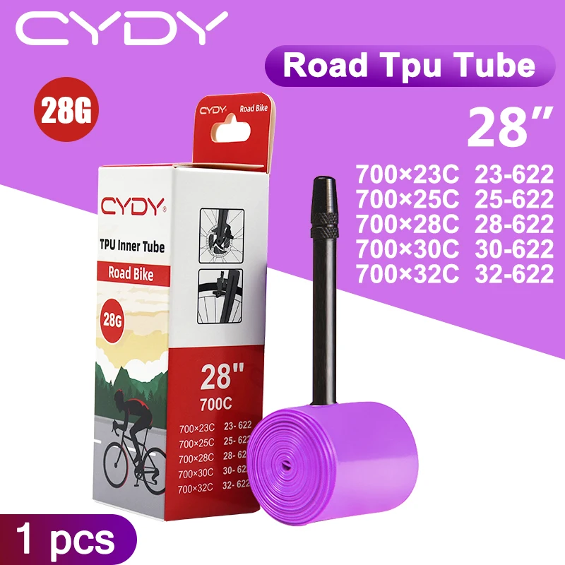 CYDY Racefiets TPU Binnenband 700x23 25 28 30 32C Fietsband 700C Band Frans Ventiel 45/65/85MM Lichtgewicht Binnenband Fietsband