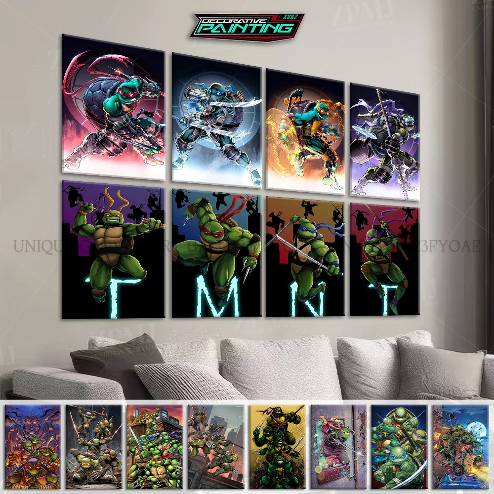 

Teenage Mutant Ninja Turtles Canvas Prints Paintings TMNT Wall Art Poster Classic Movie Pictures For Room Home Decor Frameless