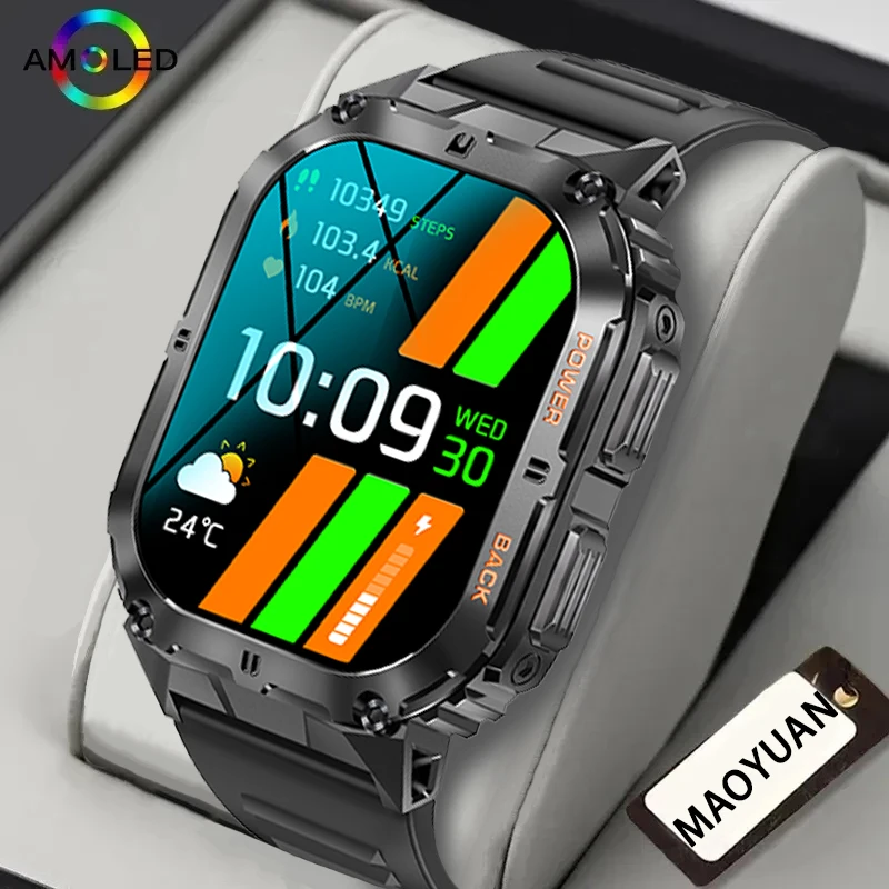 Men's new 5.0 intelligent Bluetooth call 1.96-inch AMOLED high-definition large screen men's 2024 sports mode men's smartwatch