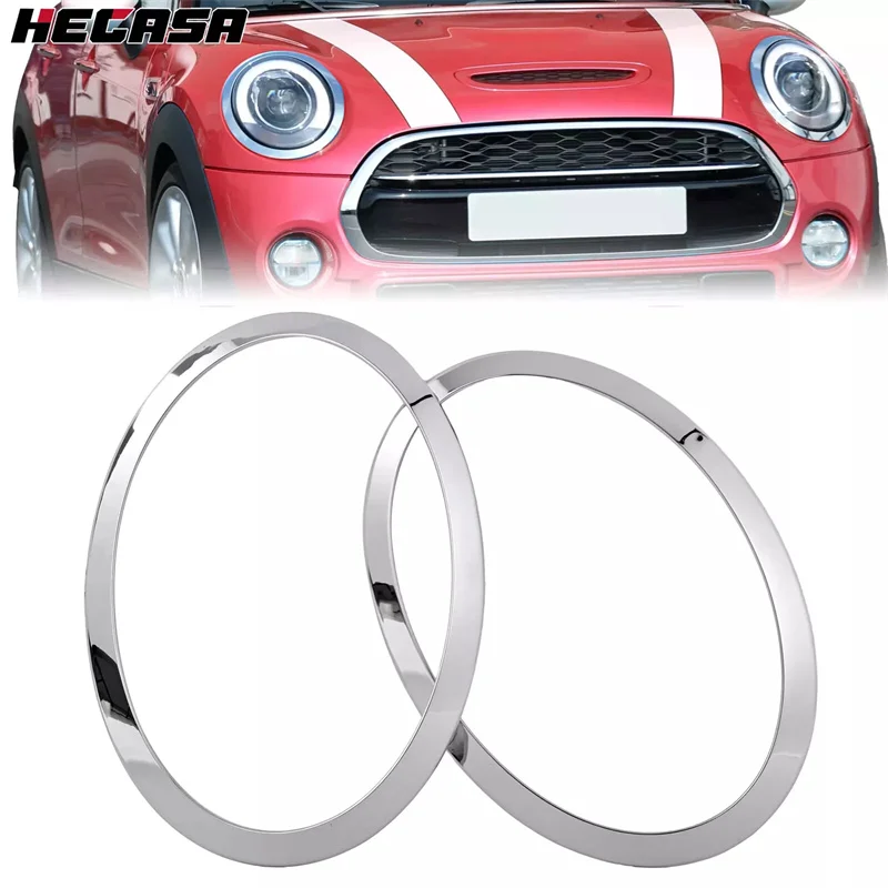 

Car Chrome Headlight Ring Bezel Cover Trim For Mini Cooper S F55 F56 F57 2014-2021