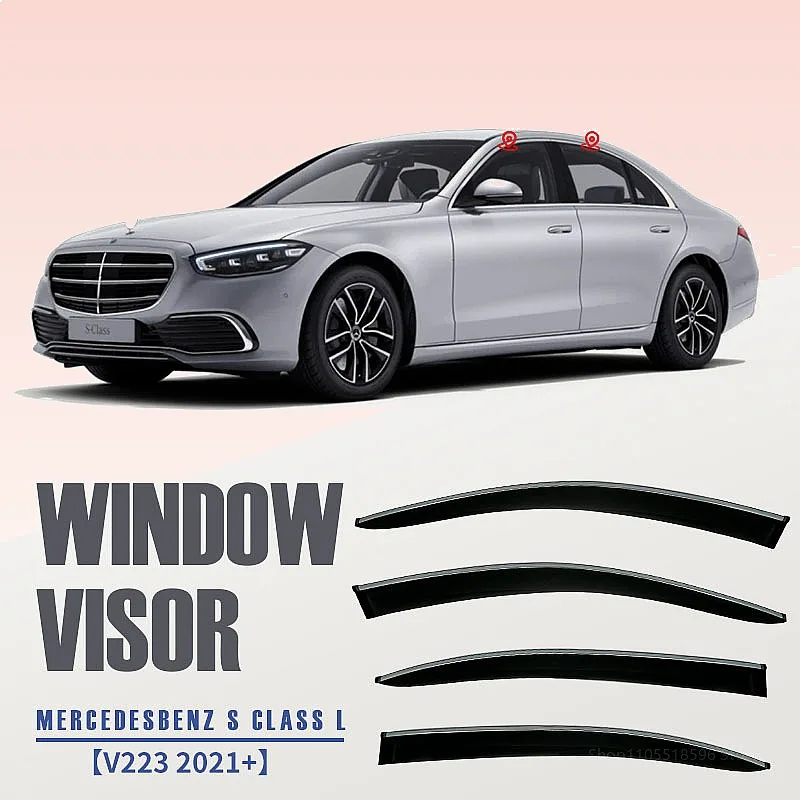 

For Mercedes Benz S Class W221 W222 V223 Window Visor Rain Sun Shade Car Auto Accessories