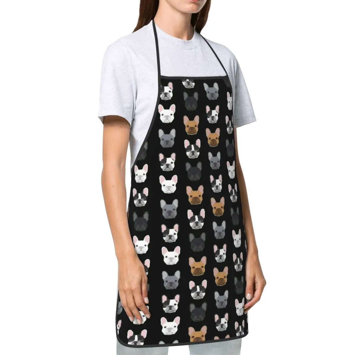 French Bulldog Apron Women Men Unisex Bib Dog Puppy Cooking Kitchen Tablier Cuisine Chef Painting image 3