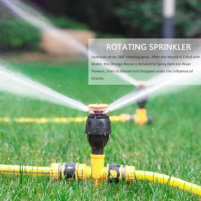 Garden Sprinkler 360 Degree Rotation Irrigation Watering System Plant Watering Sprinkler For Agriculture Lawn Farm Greenhouse