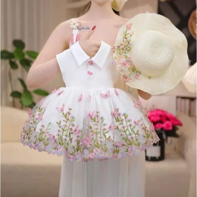 

Girls Flower Princess Dress 2026 Lovely Flower Print Sweet Princess Style Soft Lightweight Fabric Breathable for Hot Summer