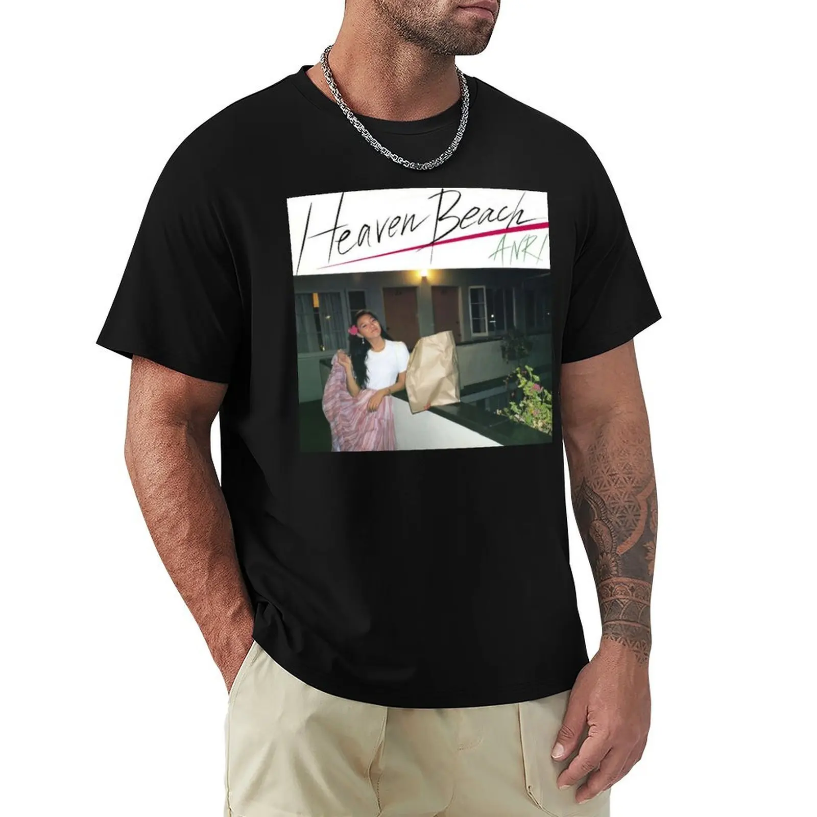 

Anri Heaven Beach T-Shirt funny costumes T-shirts man Blouse Clothing Men's cotton t-shirt