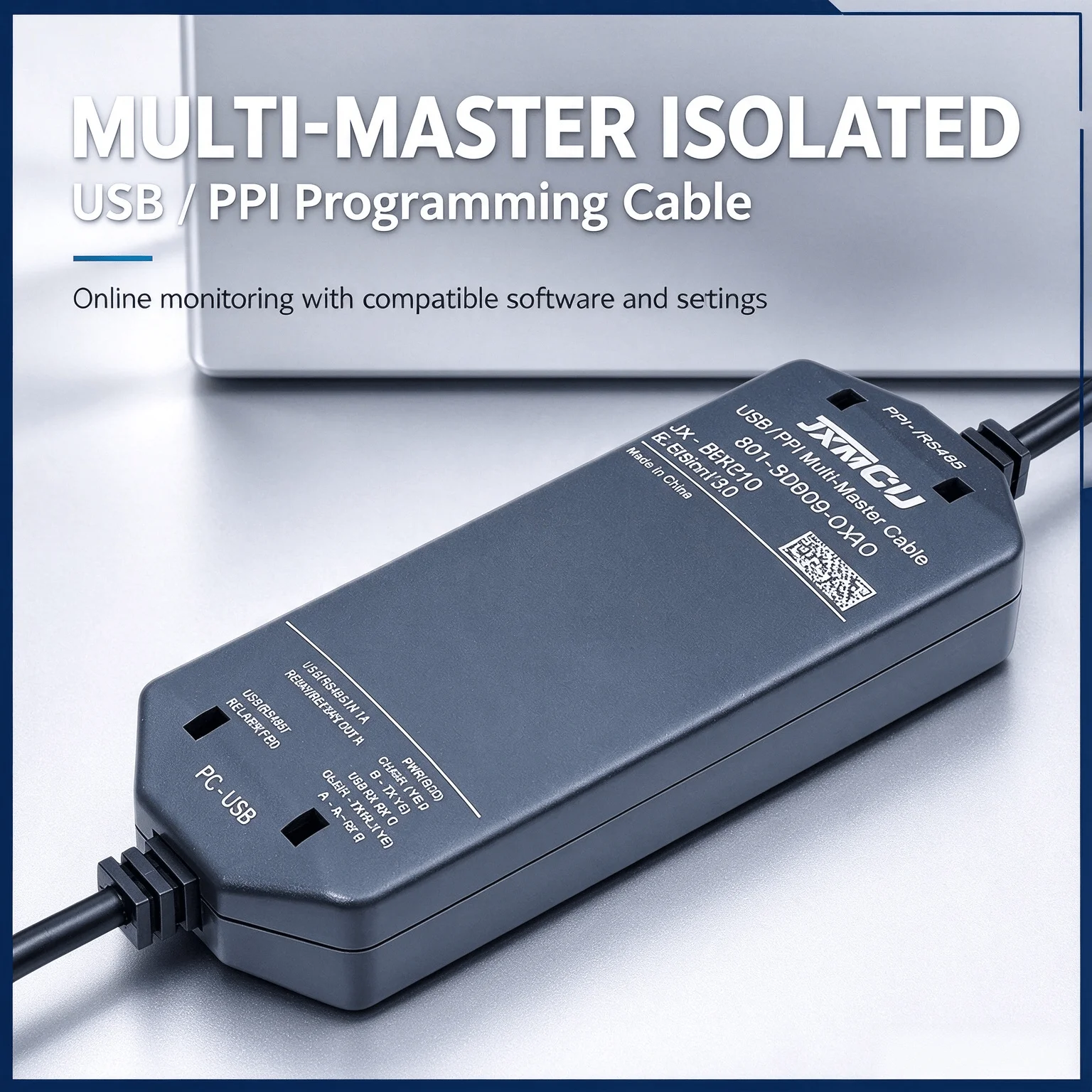 Industrial 6ES7901-3DB30-0XA0 Download Cable for Siemens S7-200 SMART, USB-PPI DB9 5M, Real-time Online Monitoring Cord
