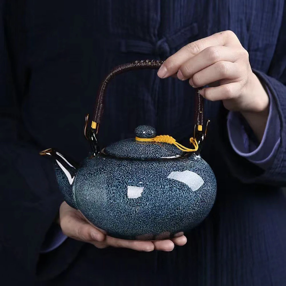 

Japanese Porcelain Tea Set For 6 People Ergonomic Overhead Handle Teapot Design: The Mindful Tea Ceremony