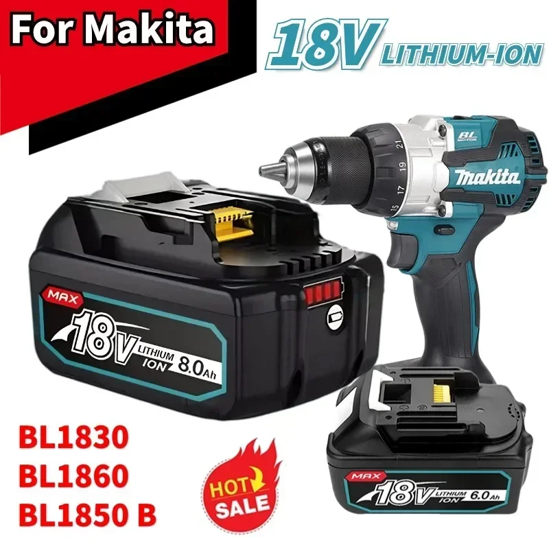 

18V batterija għall-makita bl1850B li-ion 18v 6Ah BL1840B BL1860 BL1890 BL1815 BL1830 BL1835 Cordless Drills Batteries LXT 400