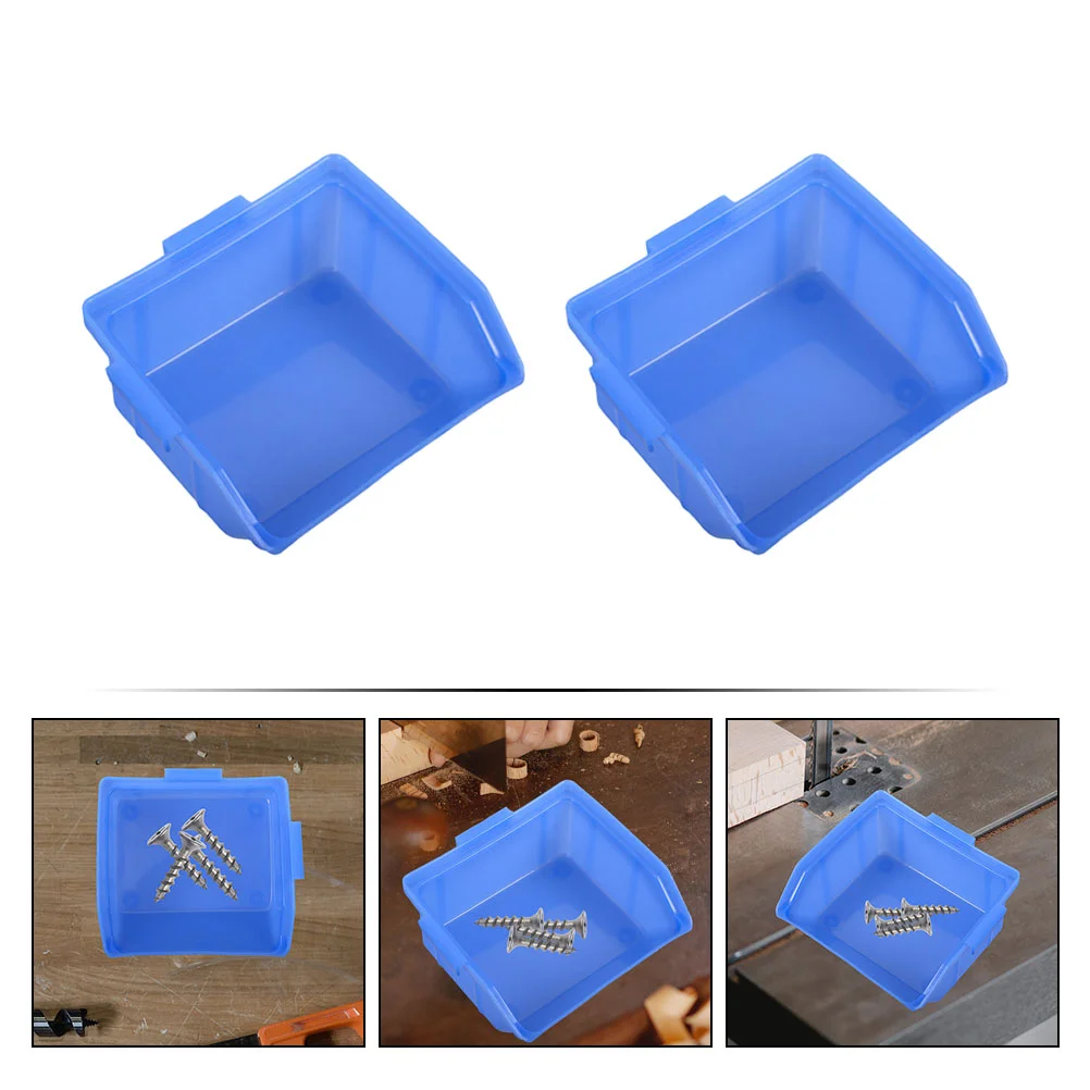 4 Pcs Warehouse Storage Box Crate Shelving Parts Organizer Abs Boxes Office Component Plastic Organization