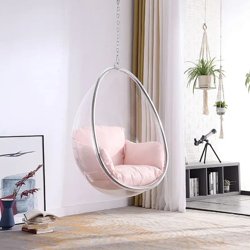 Hanging Chair Hemisphere Hanging Space Bubble Chair Indoor Egg shape Basket Household Outdoor Swing Balcony Lazy Chaise Lounge