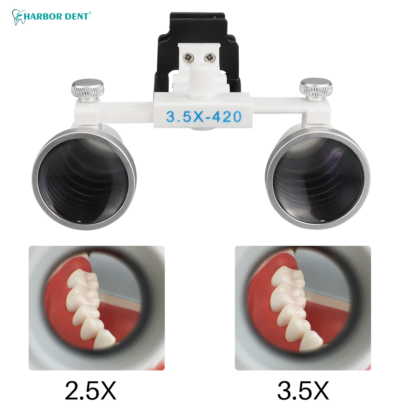 Lupy dentystyczne gogle 2,5X 3,5 z klipsem szkło powiększające laboratorium lupa medyczna dentysty chirurgiczne soczewki optyczne szkło powiększające