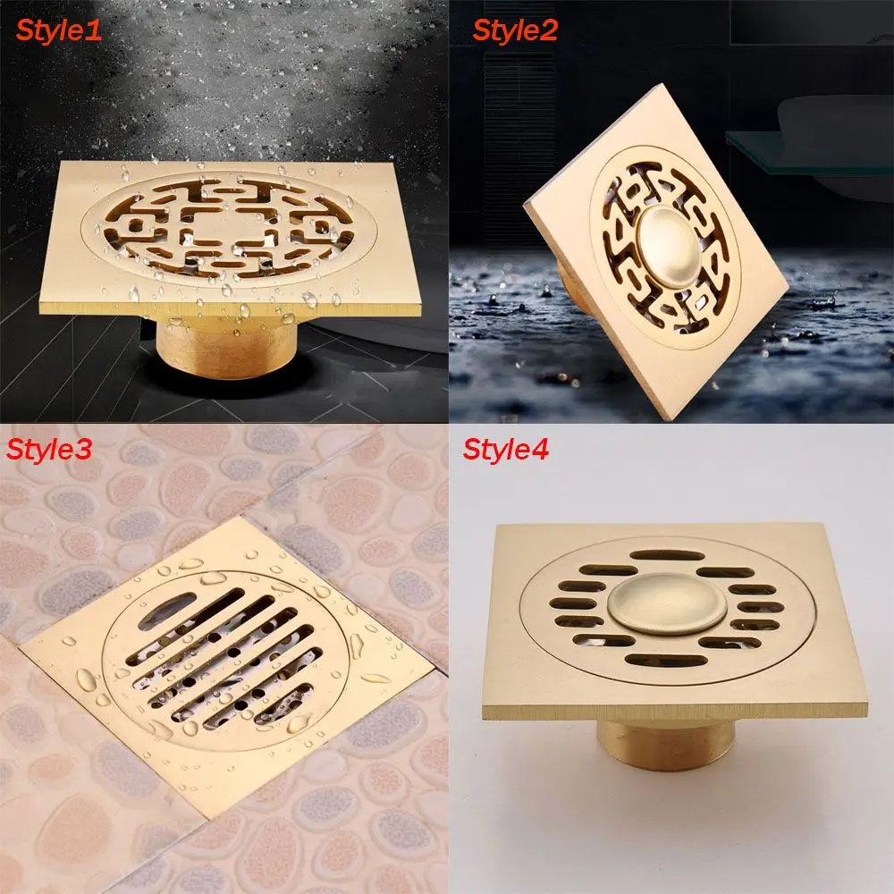 New All Copper Anti-odor Bathroom Drainage Floor Shower Drain Bathtub Shower Drainer Waste Floor Drain