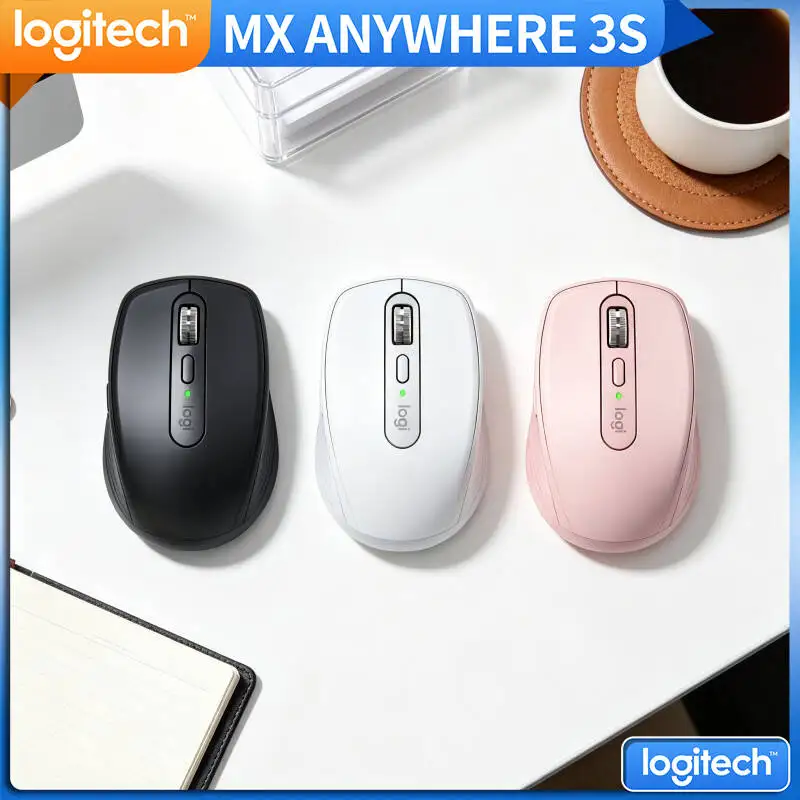 

Ergonomic MX Anywhere 3S - 8K DPI, 3-Device Sync, Silent Click, Ideal for Grocery Shop Office & Training Hall Work