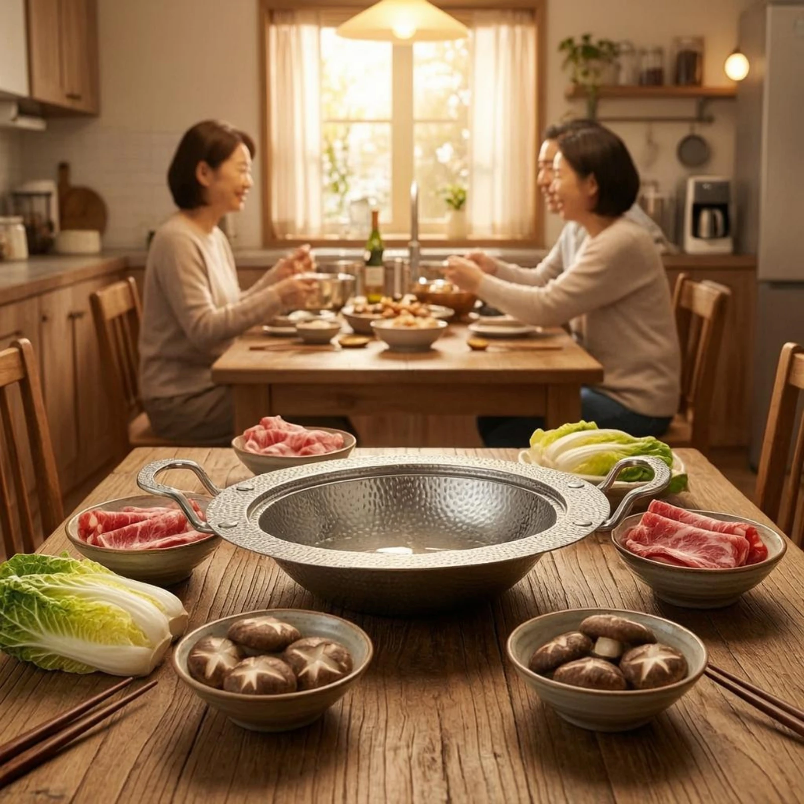 Round Stainless Steel Serving Pan Wide Rim Hammered Stainless Steel Frying Pan Cookware Silver Finish Easy Cleanup for Cooking