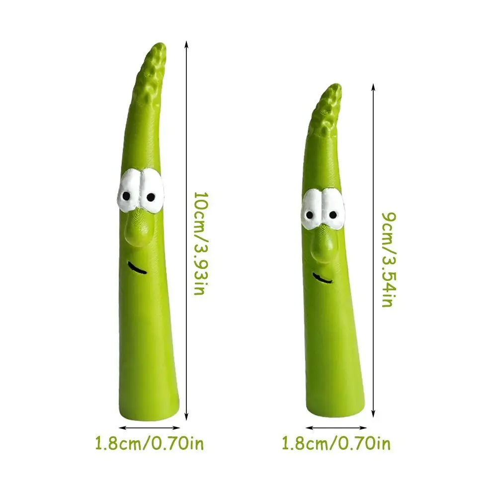 2 pezzi creativi di piante di bambù artigianali fatti a mano espressione carina tiro di bambù pali da giardino artigianato in resina verde