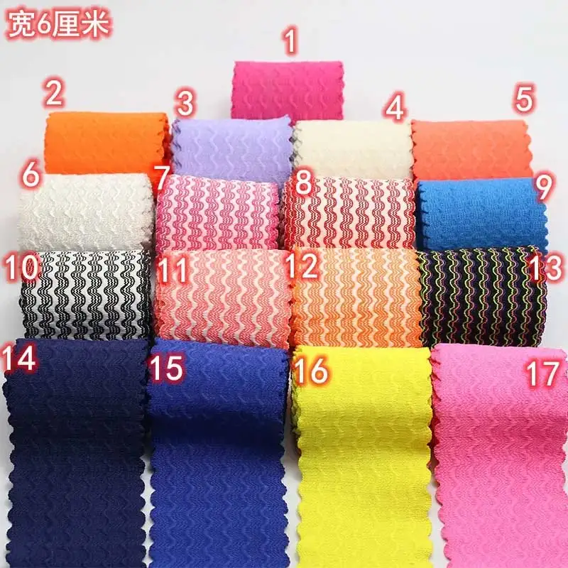 6cm color water ripple wide stretch elastic band trousers waist band, rubber band flat elastic accessories