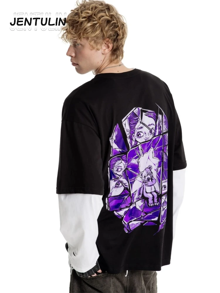 Phantom Gothic Graphic T-shirt Y2K Harajuku Hip Hop Oversized T-shirt Streetwear Kpop Wonem's Clothing Cotton Tee Korean Fashion