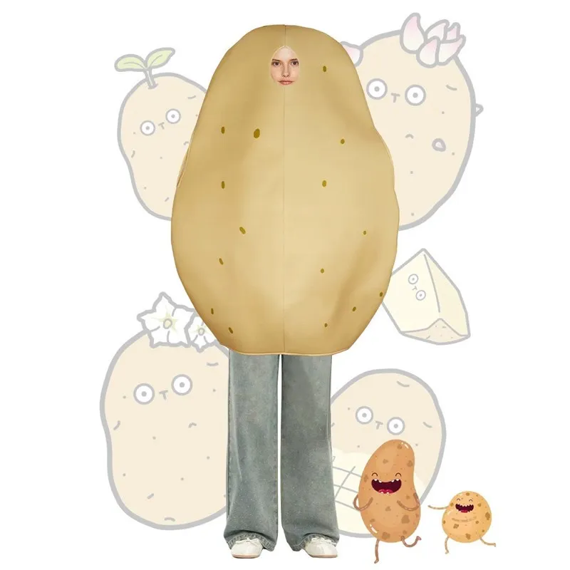 

Halloween Adult Food Cos Potato Performance Funny Birthday Party Company Annual Dinner Masquerade Stage Costume Chinese Manuf...