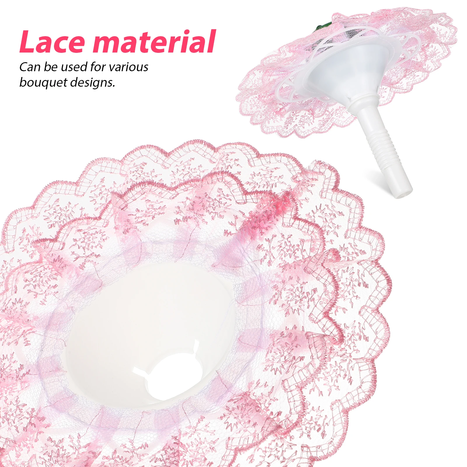 

Floral Wedding Handheld Materials Premium Plastic Bouquet Holder For Artificial Flowers Soft Foam Stand Non-Slip Handle Bridal