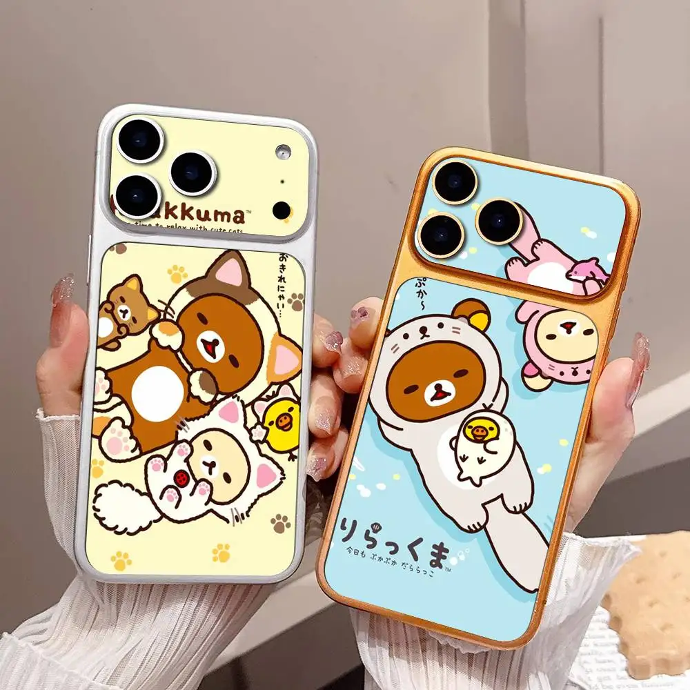 Rilakkuma Anime Cute Cartoon Back & Camera Skin Wrap Protector Sticker For IPhone 17 Pro 17 Pro Max (Not A Case)