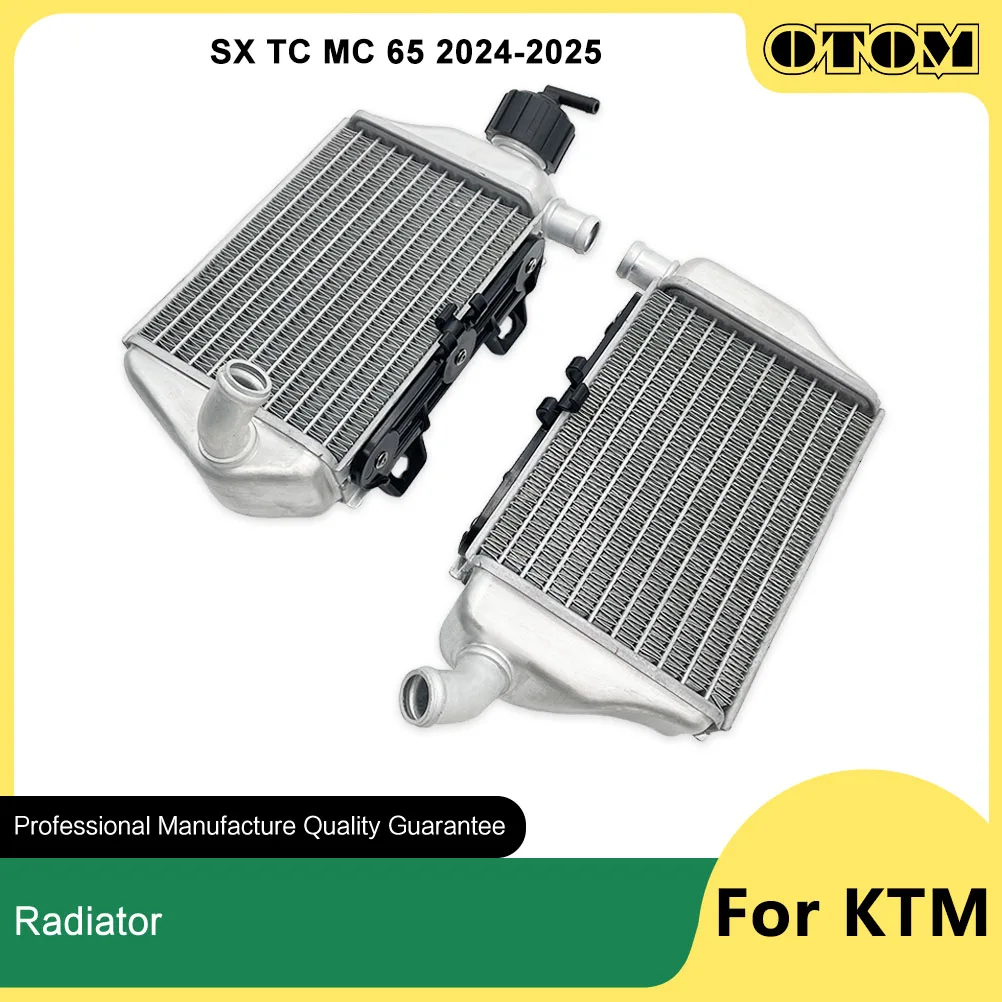 

OTOM 65cc 2024-2025 мотоциклетный радиатор двигателя, алюминиевый резервуар для воды, охлаждающий охладитель для велосипедов KTM HUSQVARNA GASGAS SX65 TC65 MC65