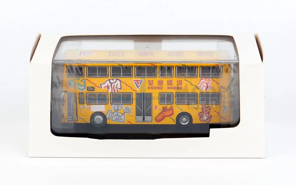 Diecast Alloy Hong Kong KMB Double Decker Bus Brinquedos, Clássicos Modelo de Carros, Adulto Lembrança Colecionável Presente, Escala 1:76, O305