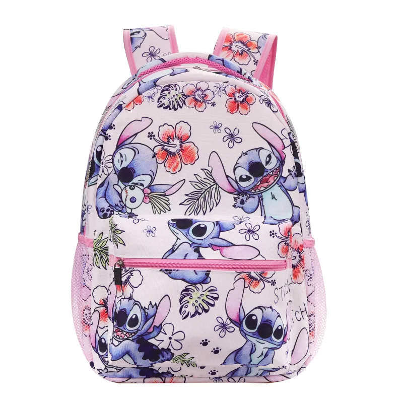 Disney Stitch New Student Schoolbag Cartoon Large Capacity Lightweight Children Cute Backpack