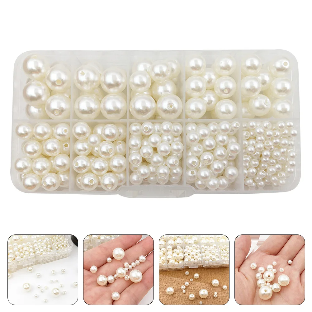 

1 Box Simulation Pearl Handmade Jewelry Spacer Bracelet Pearl Charms Diy Accessories Craft Materials Necklace Making Supplies