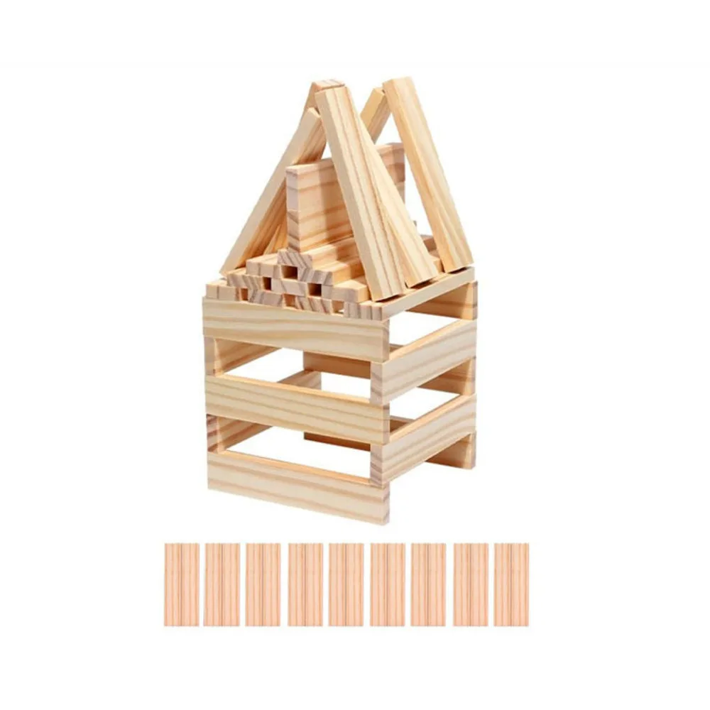 Blocchi da costruzione in legno per bambini Giocattoli impilabili in legno naturale per i più piccoli Apprendimento creativo del set da gioco