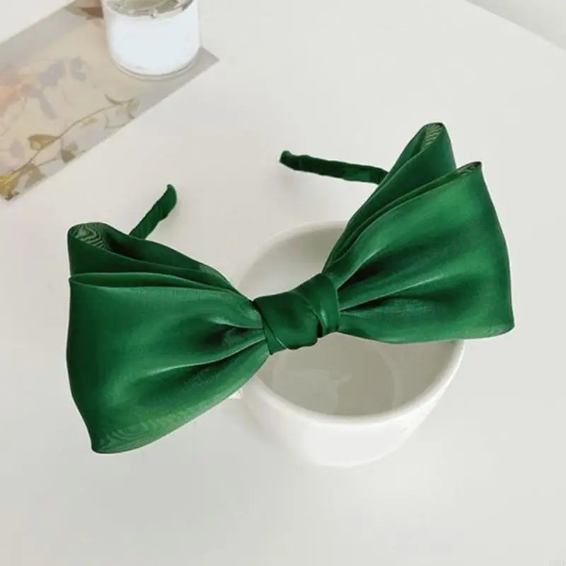 

Popular Mesh Bowknot HairHoop Elegant Tulle Hairband for Various Occasion Outfit F3MD