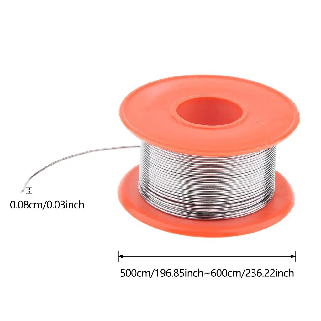 Tin chumbo rolo Rosin Core solda Wire Reel, boa soldabilidade e resistência de isolamento, alta qualidade, 0.8mm, 50g, 60g, 40