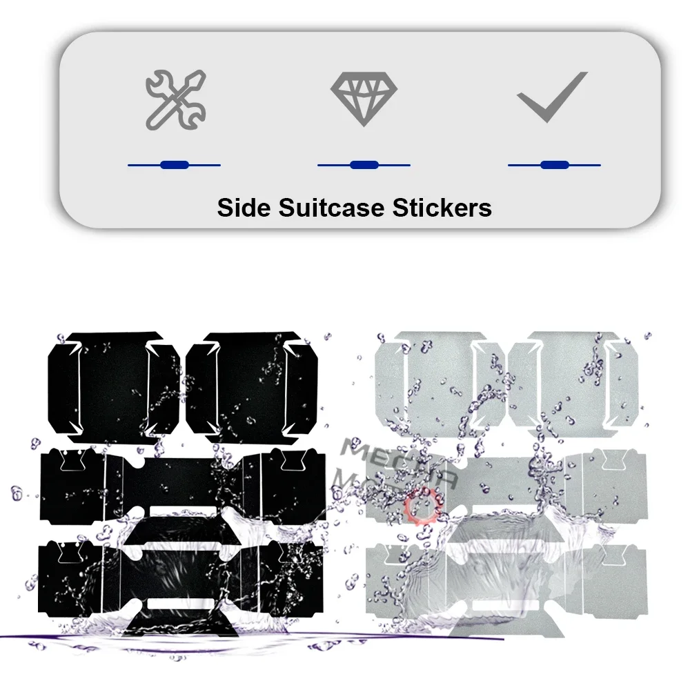 Para bmw r1300gsa r 1300 gs adv 2025 r1300gs aventura motocicleta mala adesivos de proteção peva fosco anti-deslizamento adesivo