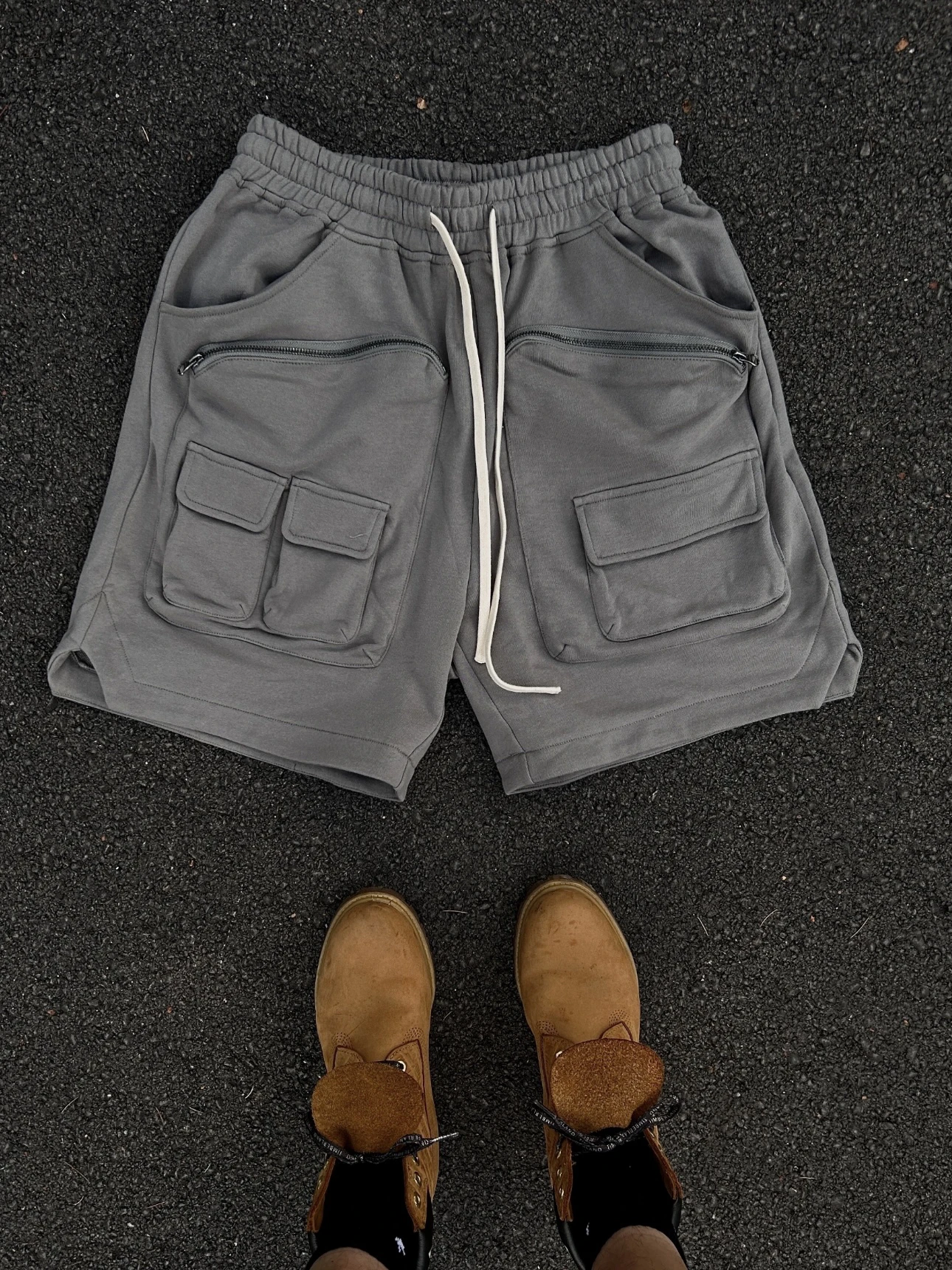 

Мужские тактические рабочие шорты American High Street: свободные, повседневные, с большими карманами, на молнии, прямого кроя, летняя мода