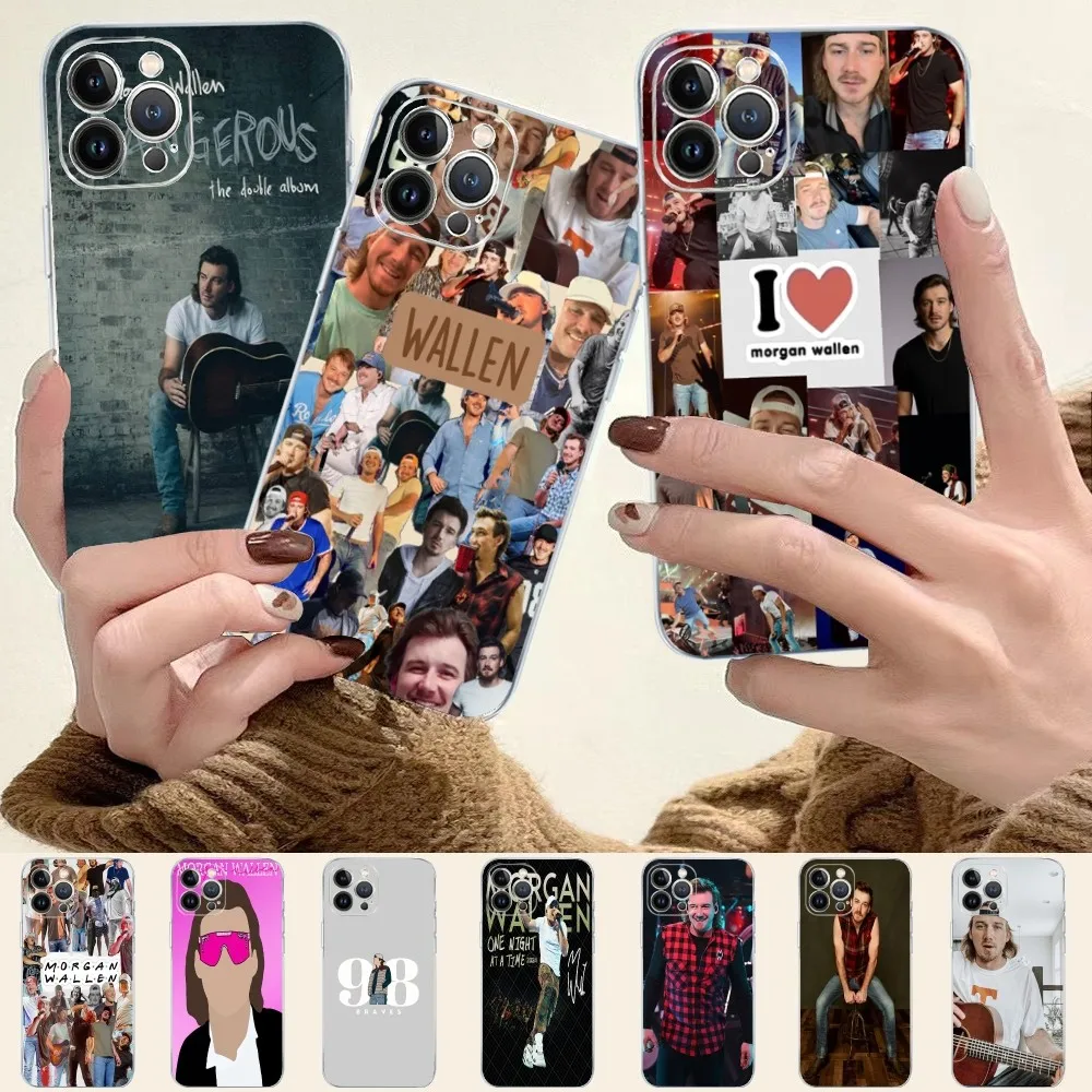 Singer M-Morgan W-Wallen Phone Case For iPhone 16 15 14 13 12 Mini 11 Pro XS Max X XR SE 6 7 8 Plus Soft Silicone Cover