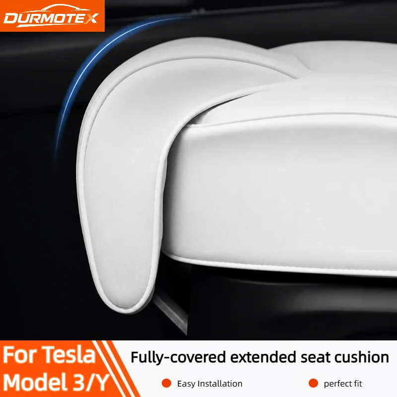 Coussin de Soutien des Jambes en Mousse à Mémoire de Forme pour Tesla Model 3/Y 2017-2026 – Extenseur Confortable pour la Conduite, Soutien des Cuisses, Accessoire Intérieur