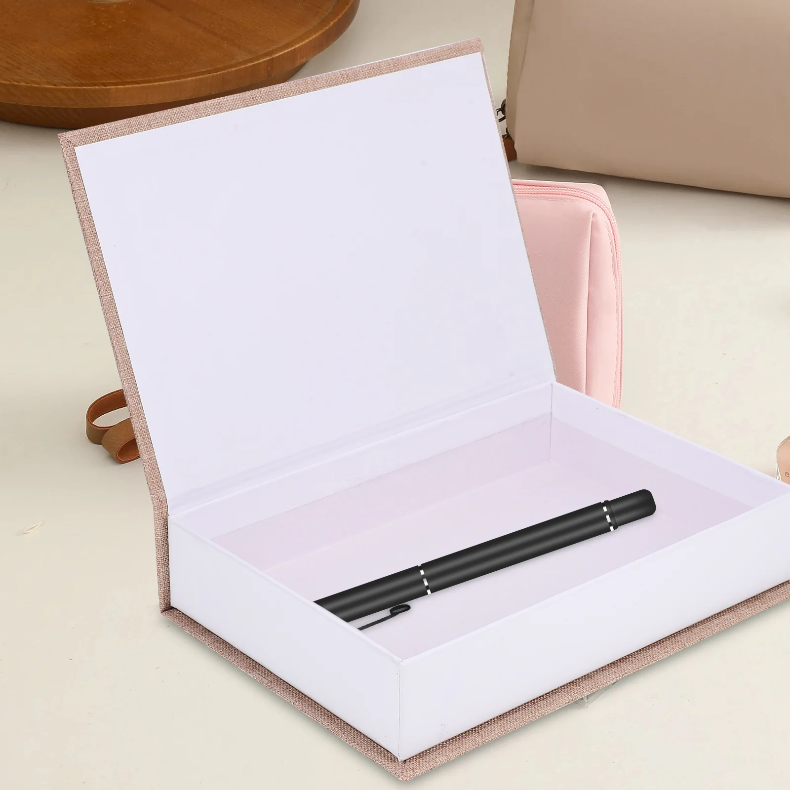 

3 Pcs Imitation Book Decoration Linen Model Shelf Imitated Ornament False Storage Container Paper