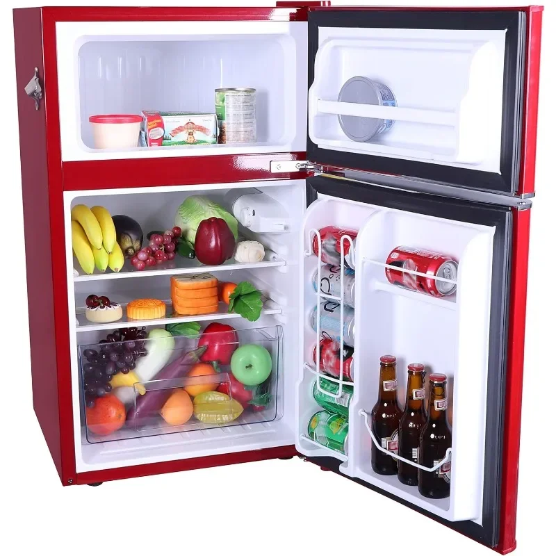 Frigidaire-Mini nevera EFR840 Retro con congelador y abrebotellas lateral, refrigerador pequeño de 2 puertas para Bar y oficina