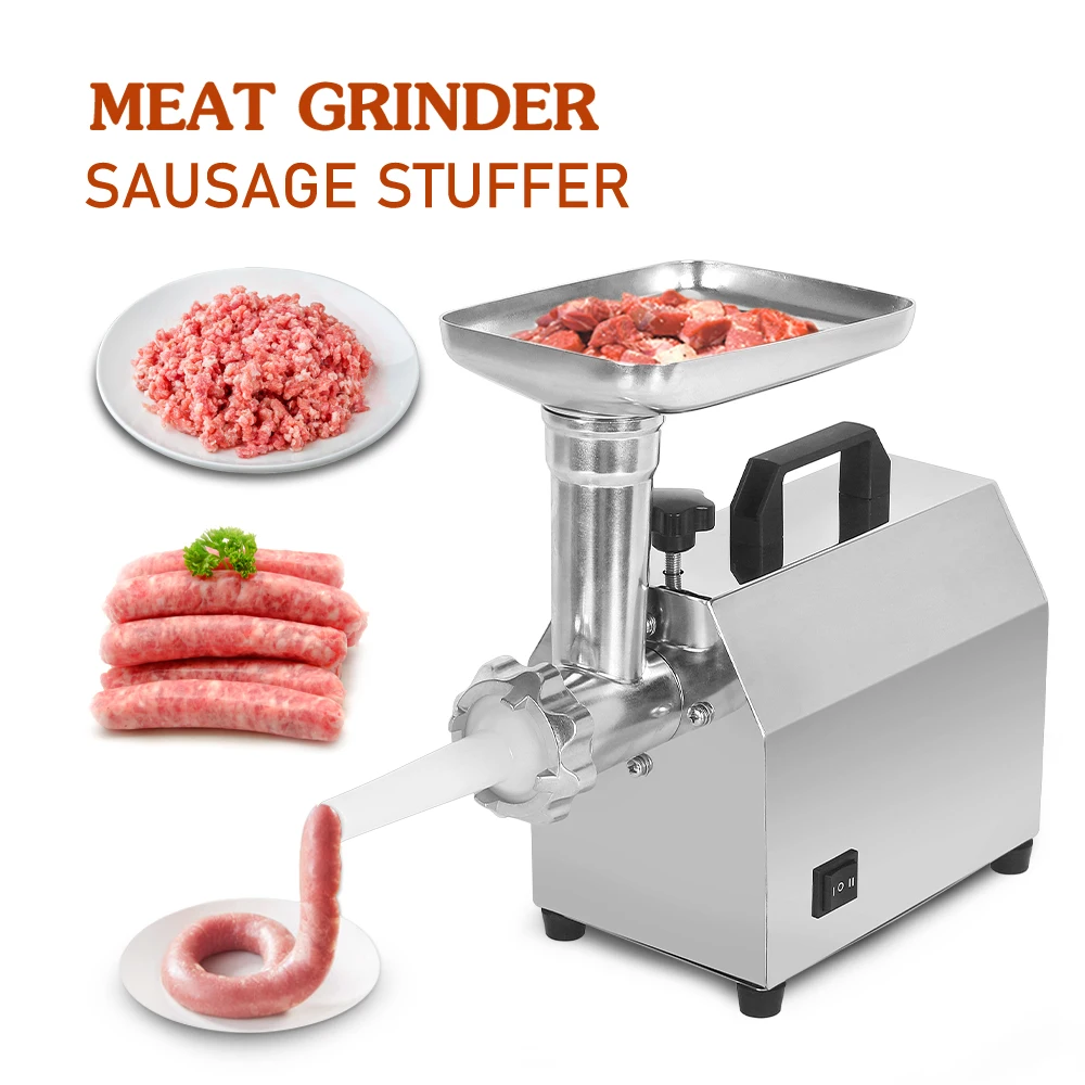 ITOP Mincer Electric Meat Grinder Commercial Sausage Stuffer 140W Capacity 25kg/h Heavy Duty Stainless Steel Chopper 110V 220V