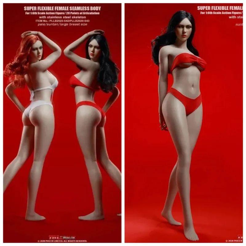 

TBLeague Phicen S42 S43 S42A S43A 1/6 Супер-гибкое женское бесшовное тело с большой грудью Бледная загарская кожа Комплект бикини Фигурки