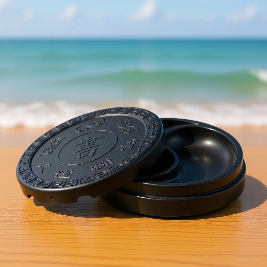 

Plastic Inkstone Smooth Surface Lightweight For Easy Ink Grinding Chinese Calligraphy Tool Creative Inkslab With Lid Sumi