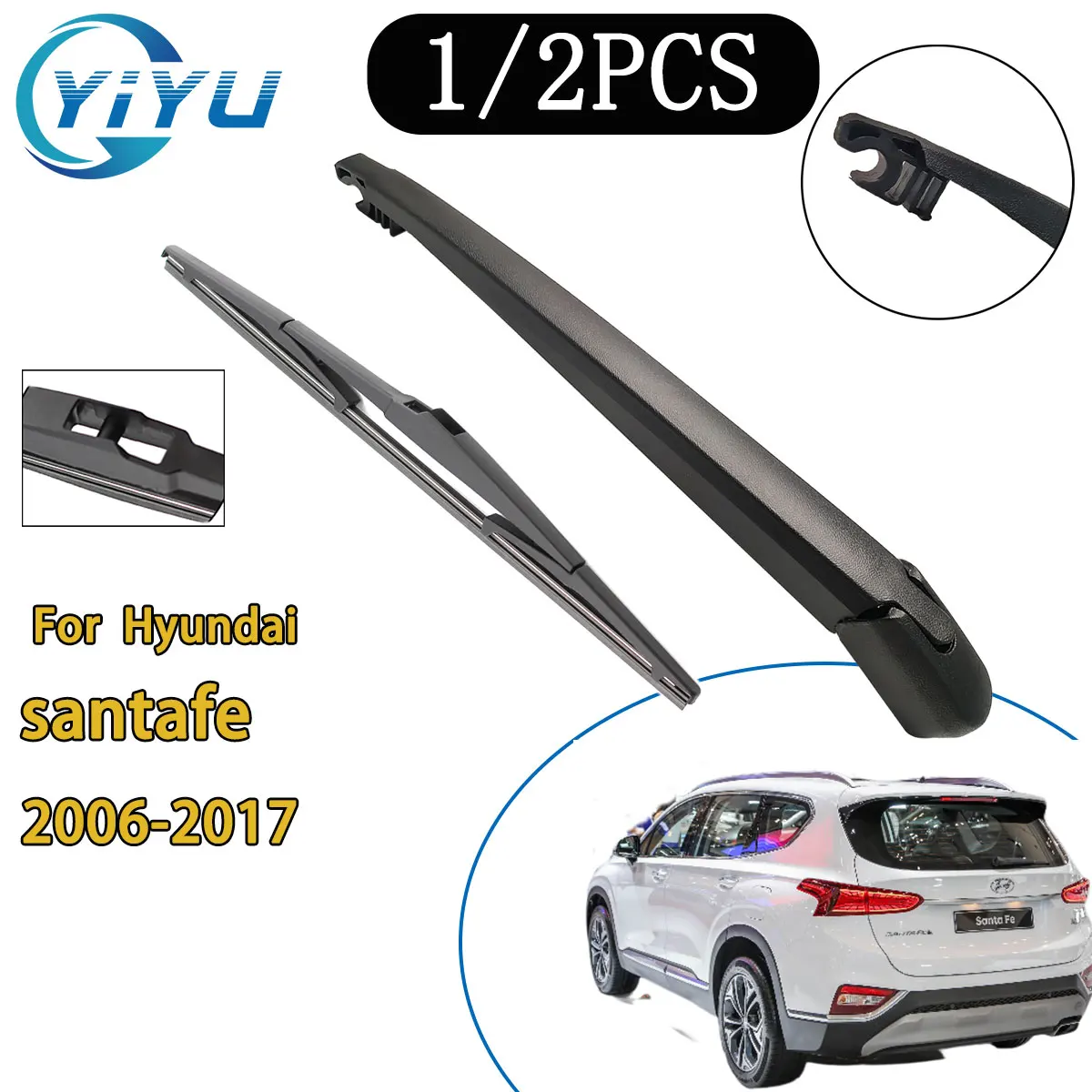 

1/2PCS Car Rear Windscreen Wiper Arm Wiper Blade for Hyundai santafe 2006-2017 Car Accessories Accsesories