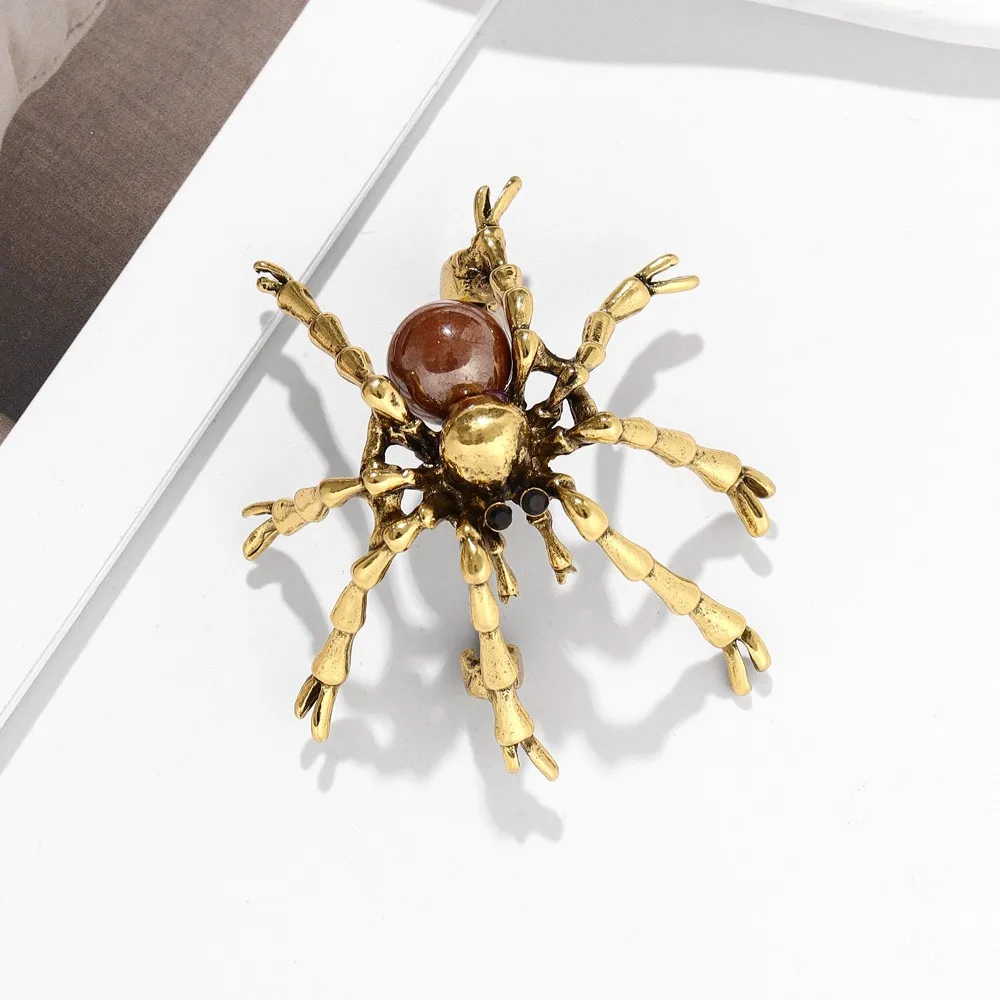 Vintage Delicate Eight-Legged Spider Brooch Charm Women\'s Brooch Fashion New Party Jewelry Accessories Gift Wholesale