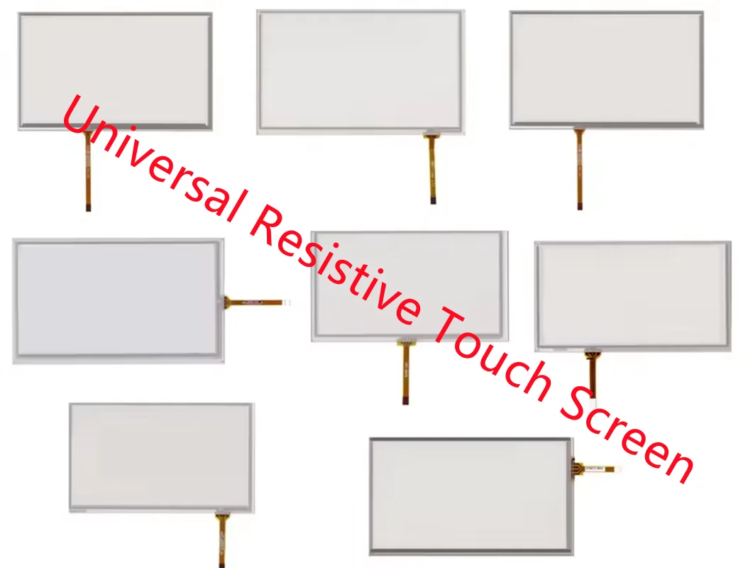 Universal 6.2/7/8/9 inch 4Pin Resistance Digitizer Touch Screen Panel Glass For HST 573 114 Car DVD GPS Navigation Multimedia