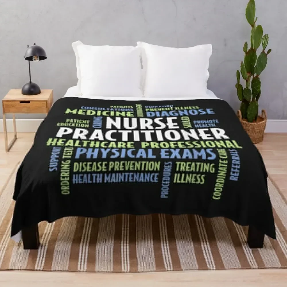 

Nurse PractitionerNP Words for NP Throw Blanket Outdoor Soft Blanket for Picnic Beach Camping