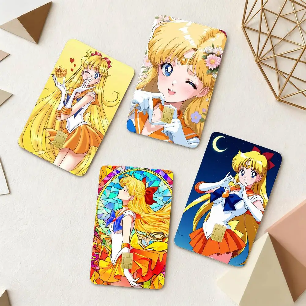 

Minako Aino Sailor Venus 4pcs 1Set Card Stickers Small Waterproof Chip 4PCS Card Sticker Anti-Scratch