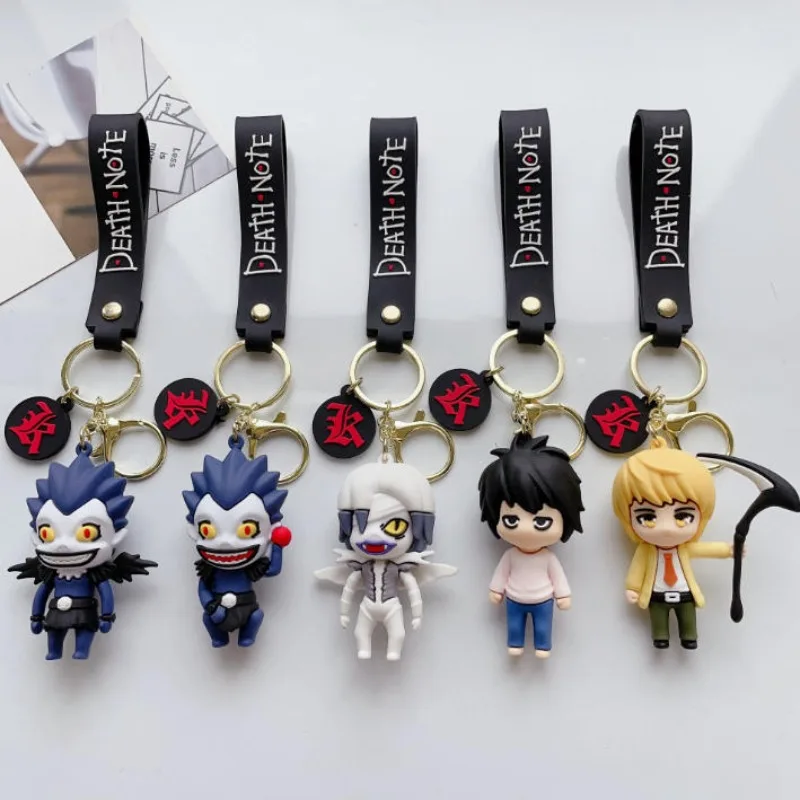 Nuevo llavero de anime para mujeres y hombres, llavero de dibujos animados de doble cara, colgante, soporte para llaves, joyería acrílica para niños, regalos de cumpleaños