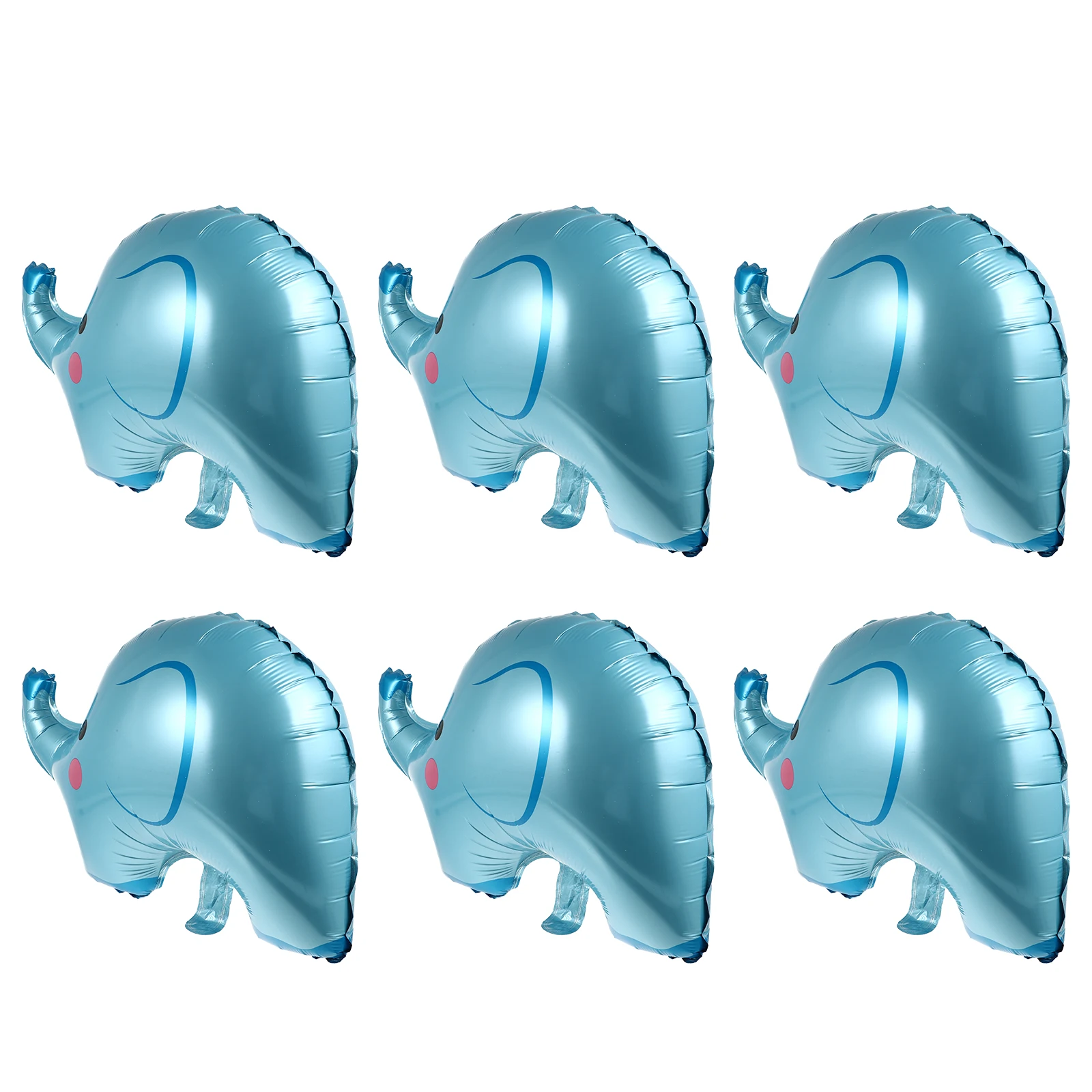 

6pcs Elephant Foil Balloons Blue Aluminum Party Supplies Jungle Theme Birthday Baby Shower Decorations Reusable
